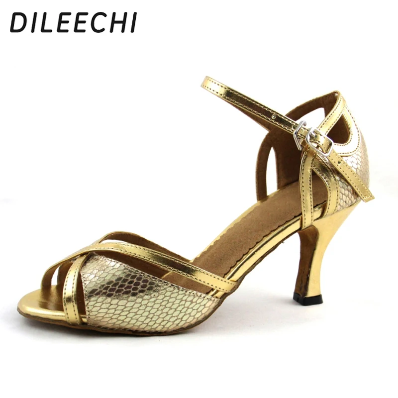 Женские туфли для латиноамериканских танцев DILEECHI танцевальные из искусственной
