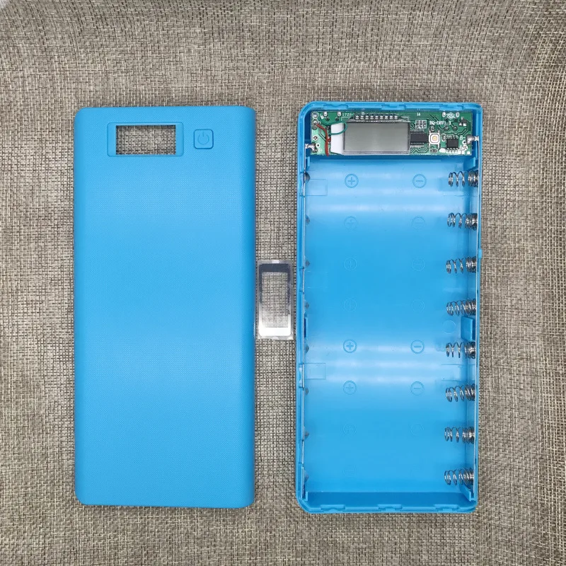 8x18650 Синий чехол для портативного зарядного устройства iPhone Xiaomi Huawei портативное
