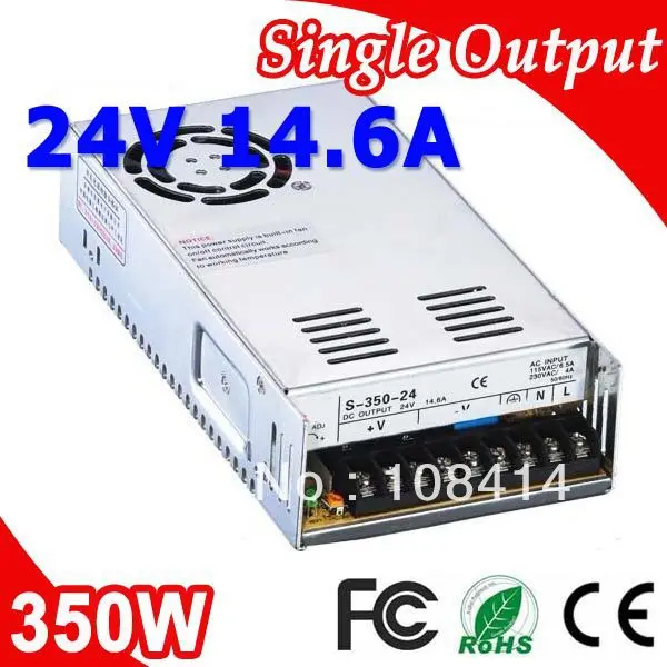 

S-350-24 350W 24V 14.6A Single Output Switching power supply for LED SMPS AC to DC