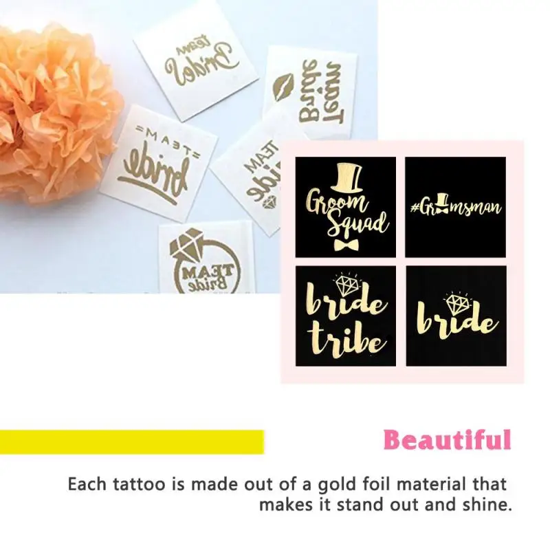 5 шт. невесты команды Tribe Свадебные Временные татуировки Стикеры ночь Вечерние Flash
