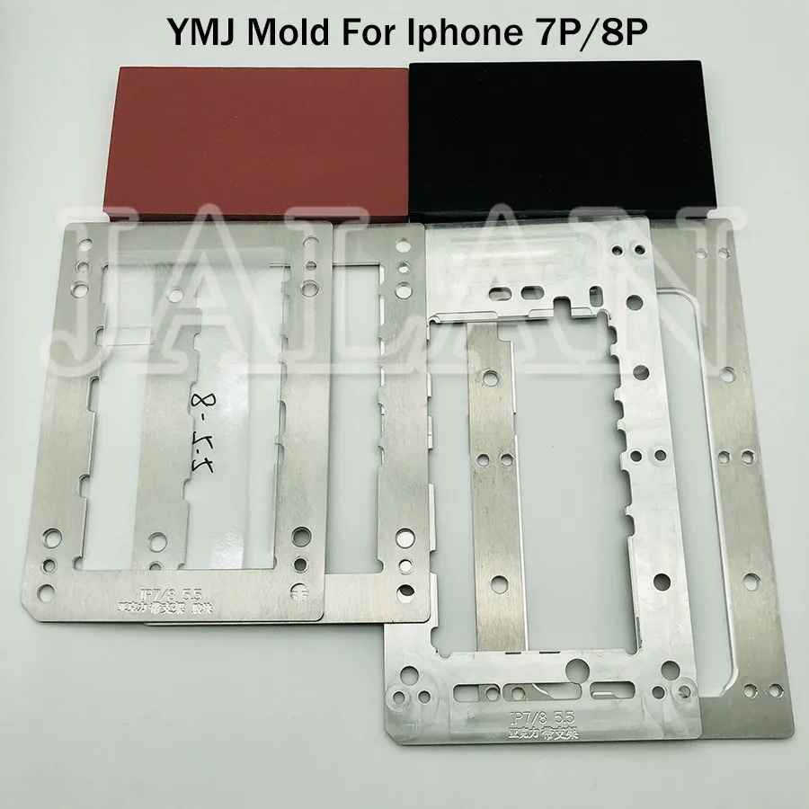 

ymj laminating machine use mold for iphone 7 plus/8 plus glass with frame oca polarized film sticker laminating mold no bubbles