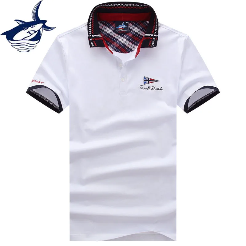 Tace& Shark брендовая одежда Camisa Masculina одежда мужская хлопковая рубашка-поло