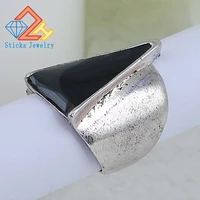 vintage bohemia retro black triangle drops ring emotion feeling changeable ring colors can be customized ring for women