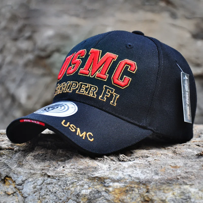 Новое поступление, тактическая бейсбольная кепка для мужчин USMC, темно-синяя бейсболка, кепка SEMPER FI, Регулируемая Кепка из хлопка, армейская бейсбольная кепка