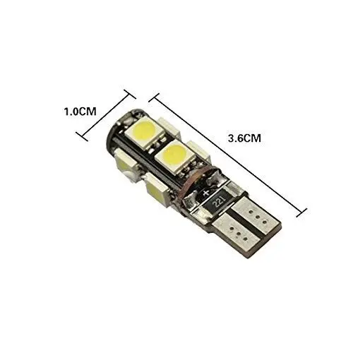 Бесплатная доставка 4 штуки PcsT10/194/168/W5W белый цвет Размеры 9 и 5050-SMD Canbus