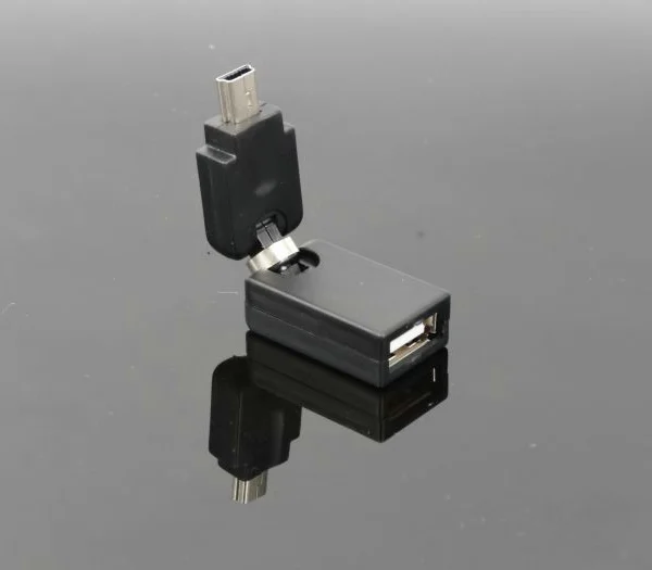 100 шт./лот вращение на 360 градусов USB 2 0 Женский до 5Pin мини Мужской OTG конвертер