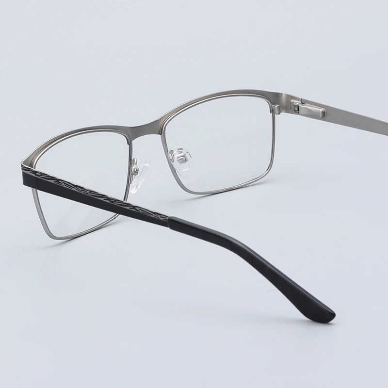 Металлические мужские очки с диоптрией Ретро стиль синий свет для близорукости