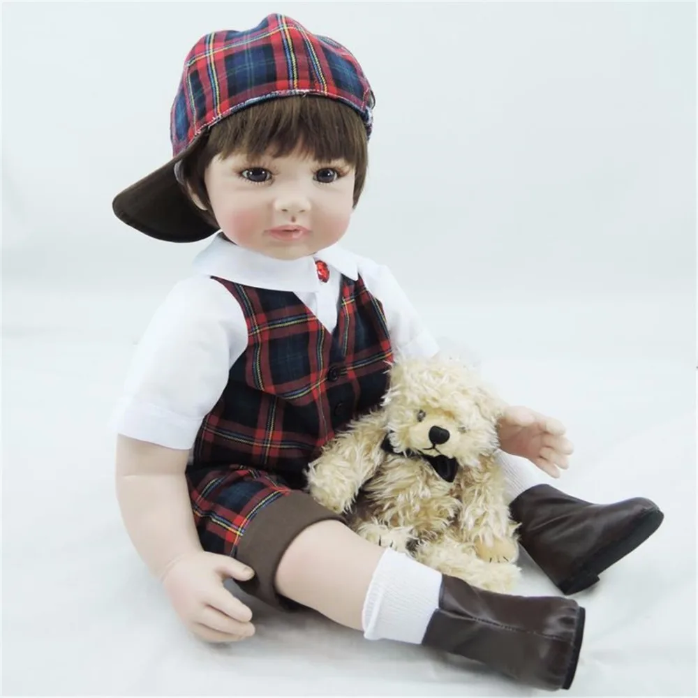 22 inches 55 cm silicone baby reborn dolls lifelike prince brinquedos children's toys Holiday gift | Игрушки и хобби