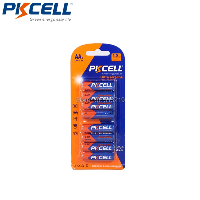 40 шт. щелочные аккумуляторы PKCELL 1 5 в E91 AM3 MN1500 LR6 AA|aa alkaline battery|alkaline batterylr6 aa |