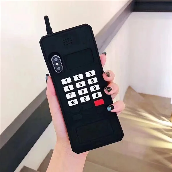 Black OnePlant 3D мультфильм милый мобильный телефон Мягкая силиконовая задняя крышка для iPhone 6 6s Plus X XR Xs Max 7 8 Plus телефонные чехлы для телефонов - Цвет: Black