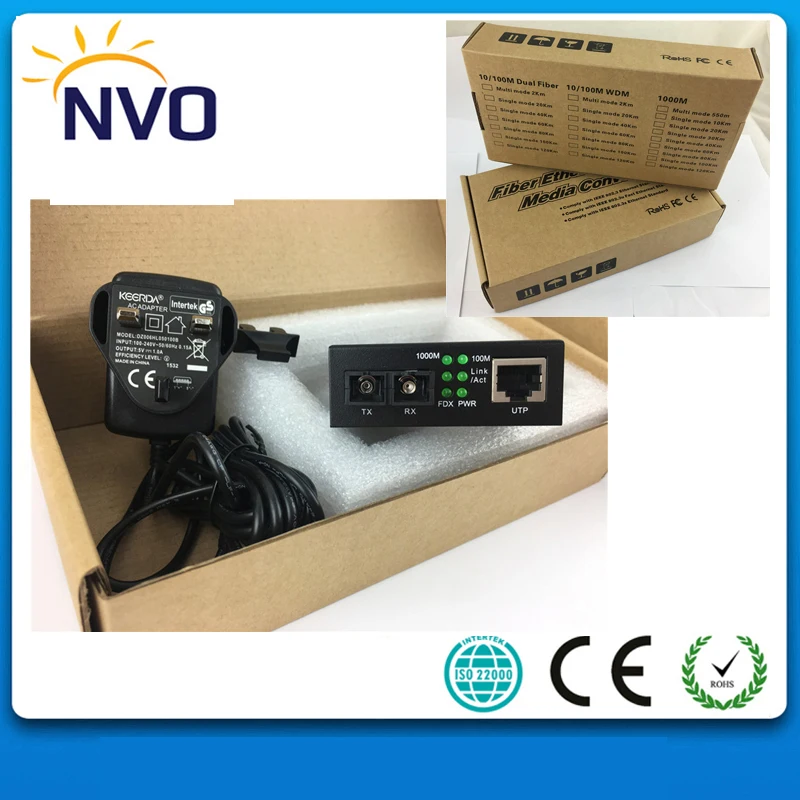 10/100/1000 м волоконный SFP переключатель внешняя мощность 230VAC 3-контактный разъем