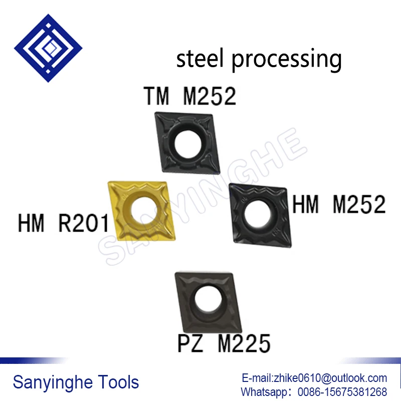 

CCMT09T308-TM M252 CCMT09T308-HM M252 CCMT09T308-HM R201 CCMT09T308-PZ M225 10pcs/lots cnc carbide turning inserts for steel