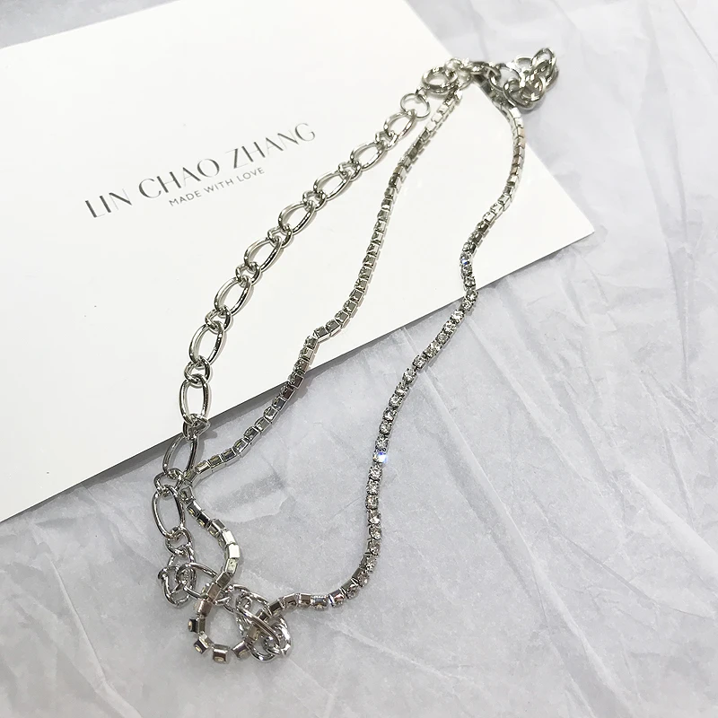 ABC jointing little devil chain drill Choker concise everyday fashion recommended collar minimali electroplated Necklace|Ожерелья с