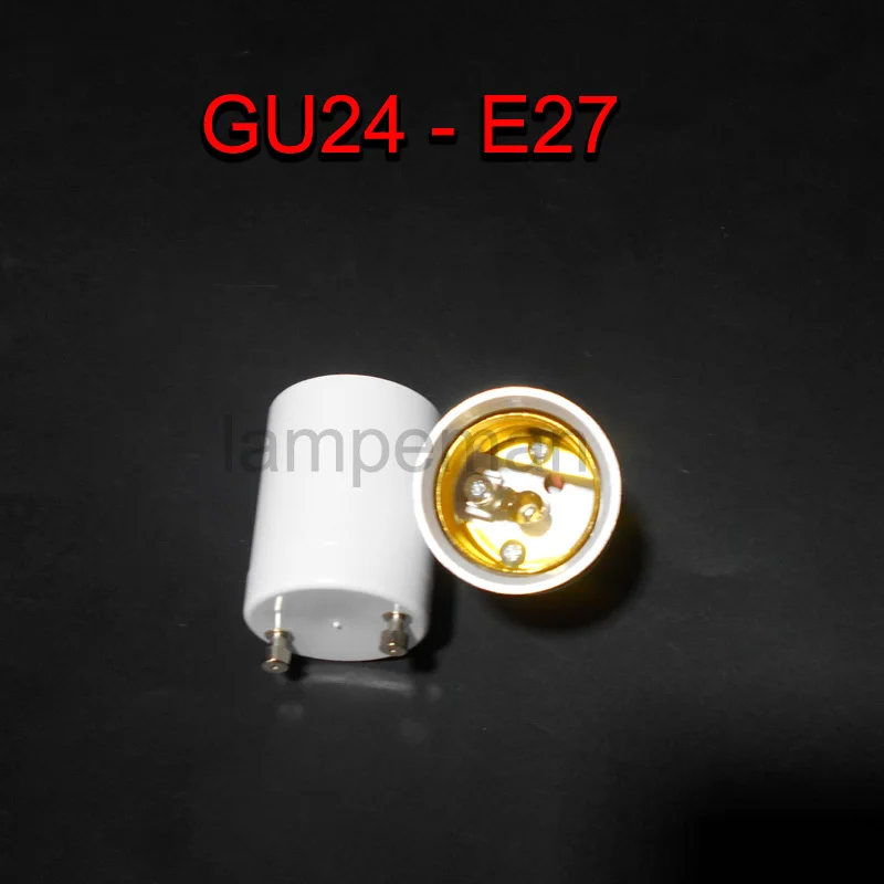 ABS gu24 к e27 адаптер гнездо галогенная CFL лампа база конвертер К держатель 2pin 85 265