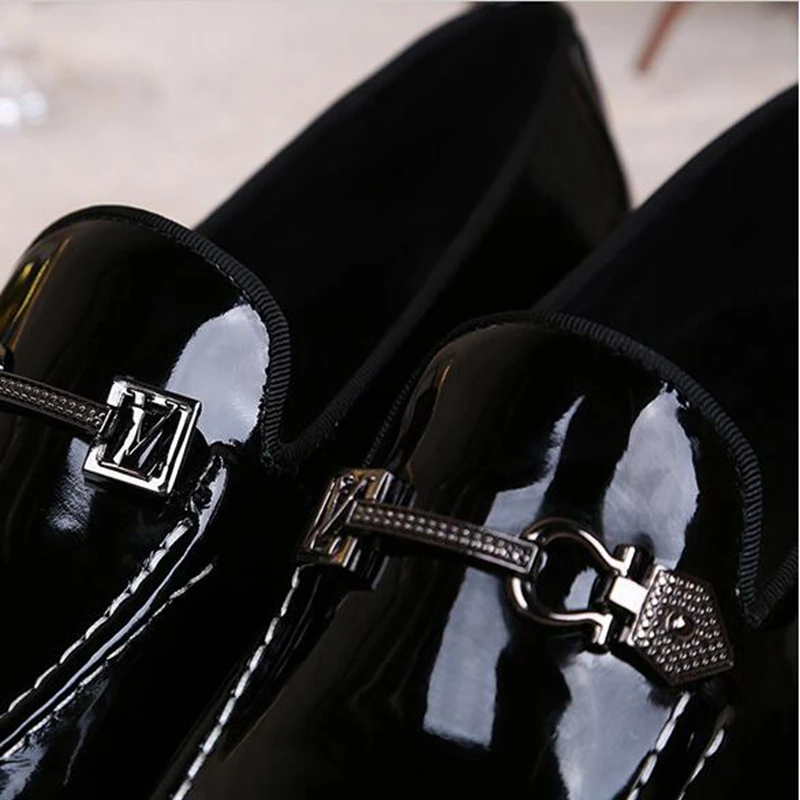 Мужские Платья Обувь Повседневная Квартиры Офис Лакированной Кожи Свадьба Обуви