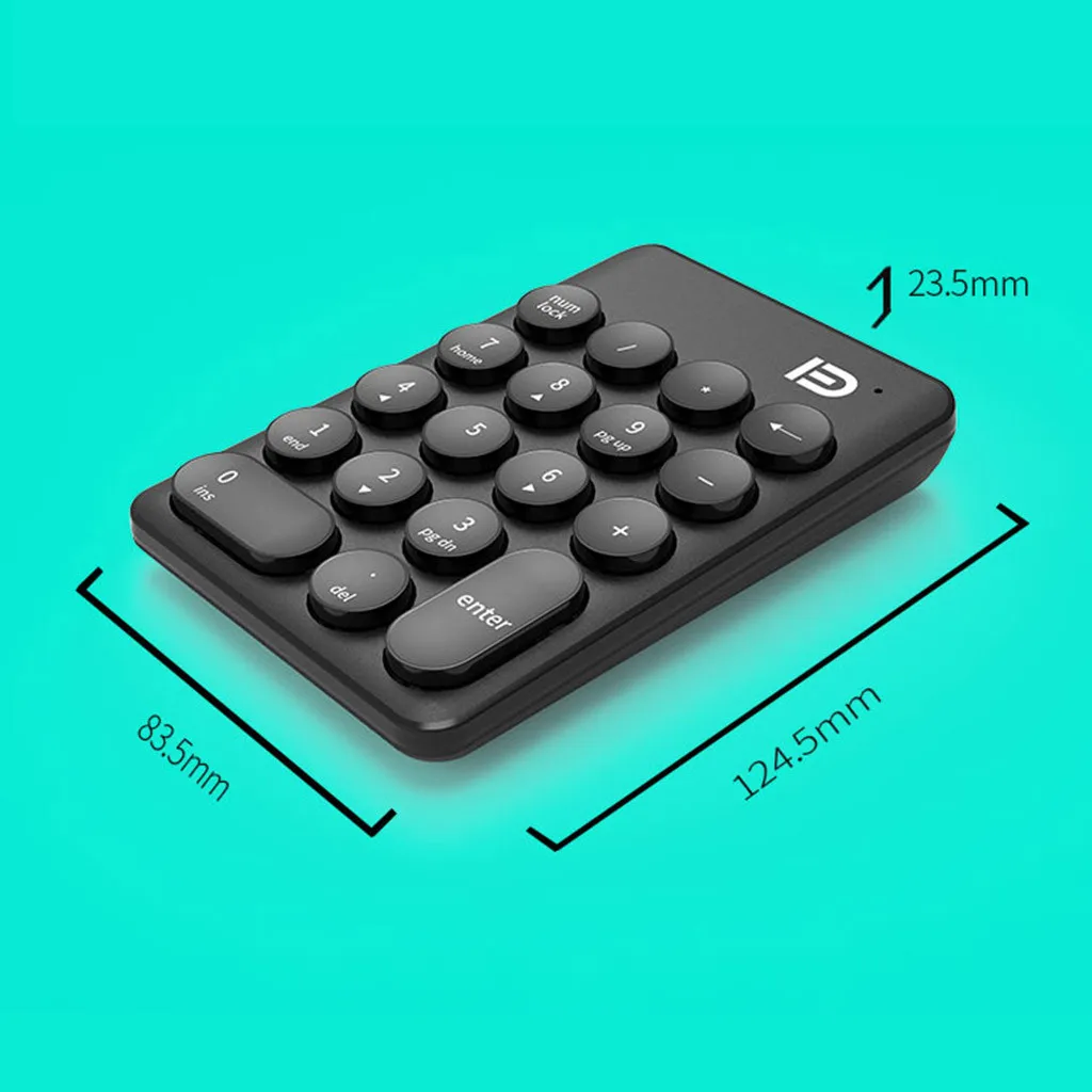Portable Mini Wireless Keyboard USB Receiver 19 Key Digital Waterproof Numeric | Компьютеры и офис