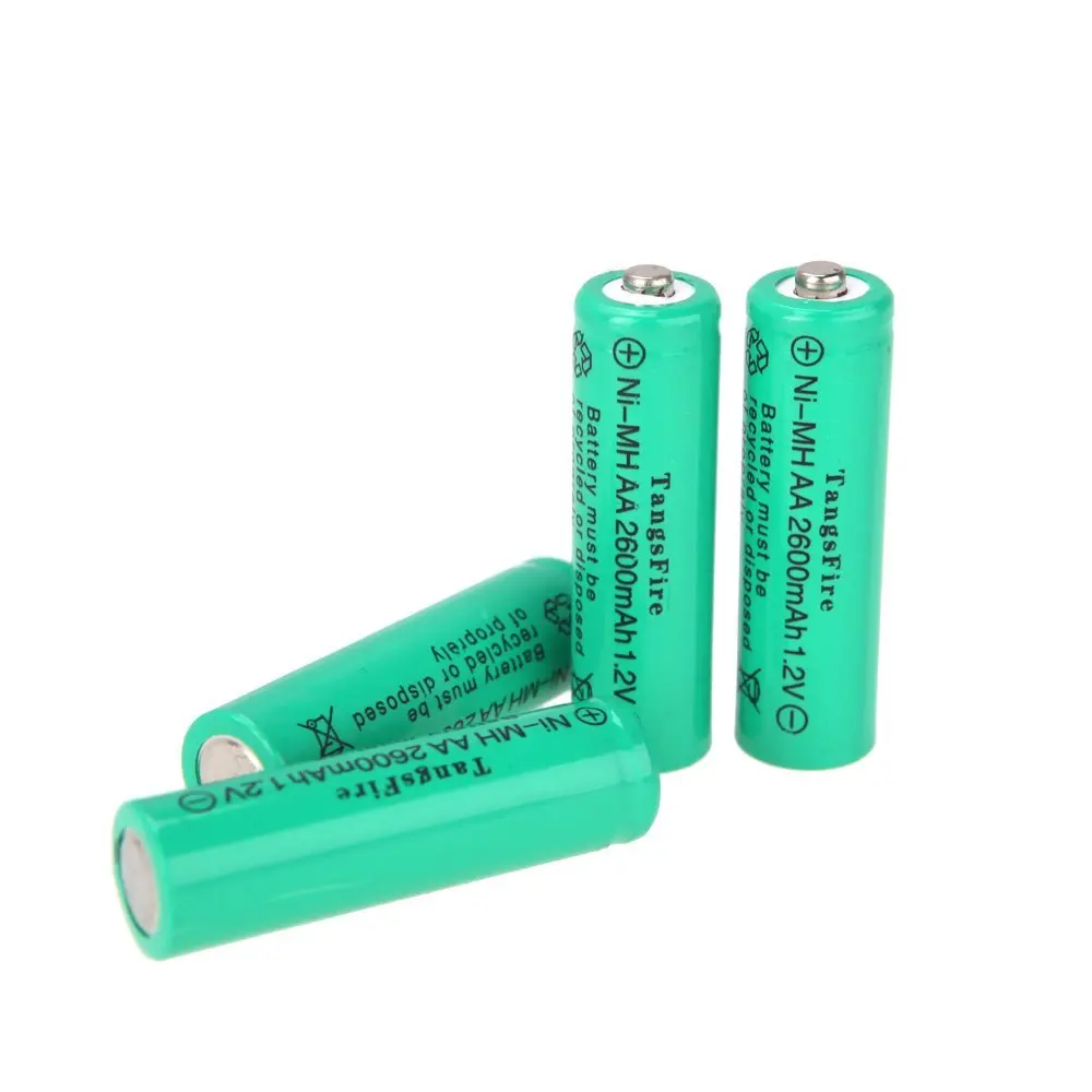 TangsFire 4x2600 mAh 1 2 V AA Аккумуляторная Ni-MH батарея для аккумуляторной батареи