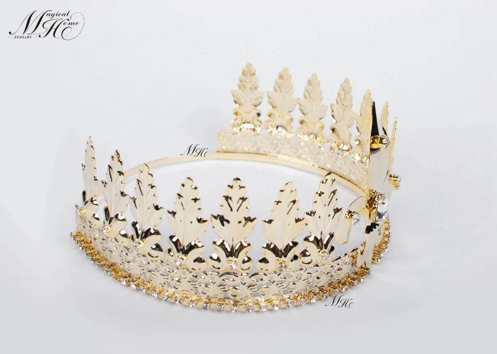 Мужская король императора тиара золотая корона имперский средневековый 4