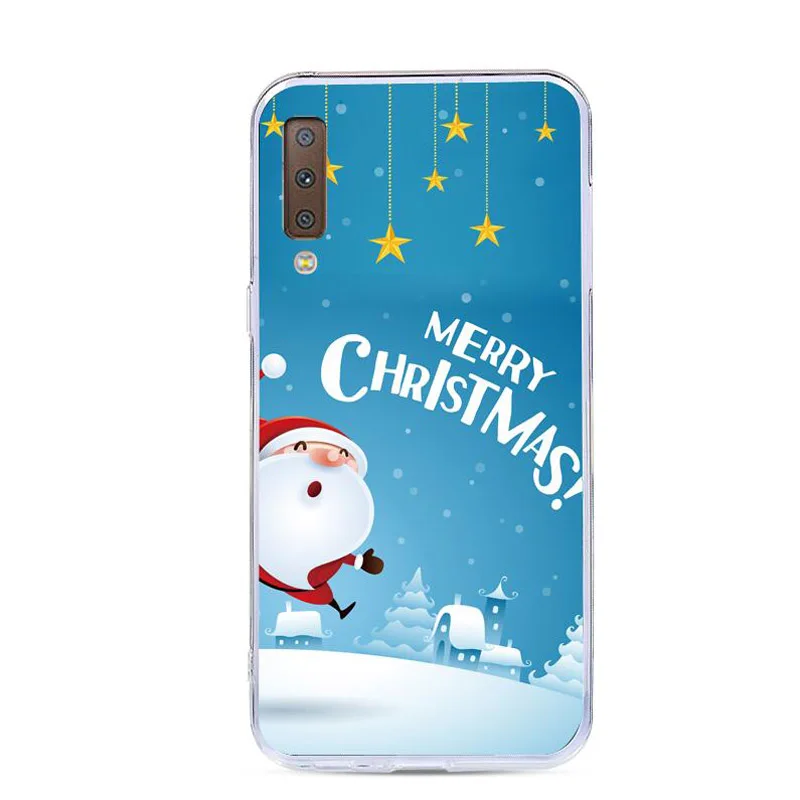 Рождественские Чехлы для Samsung Galaxy A7 2018 силиконовый чехол ТПУ A750F A750 SM-A750F A 7 A72018 6 0 |