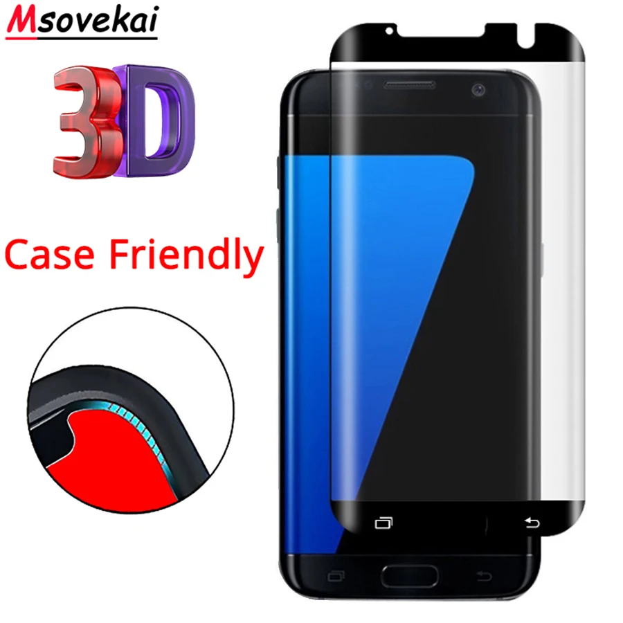 9H 3D изогнутый чехол из чистого закаленного стекла для samsung Galaxy S7 edge G935F подходит