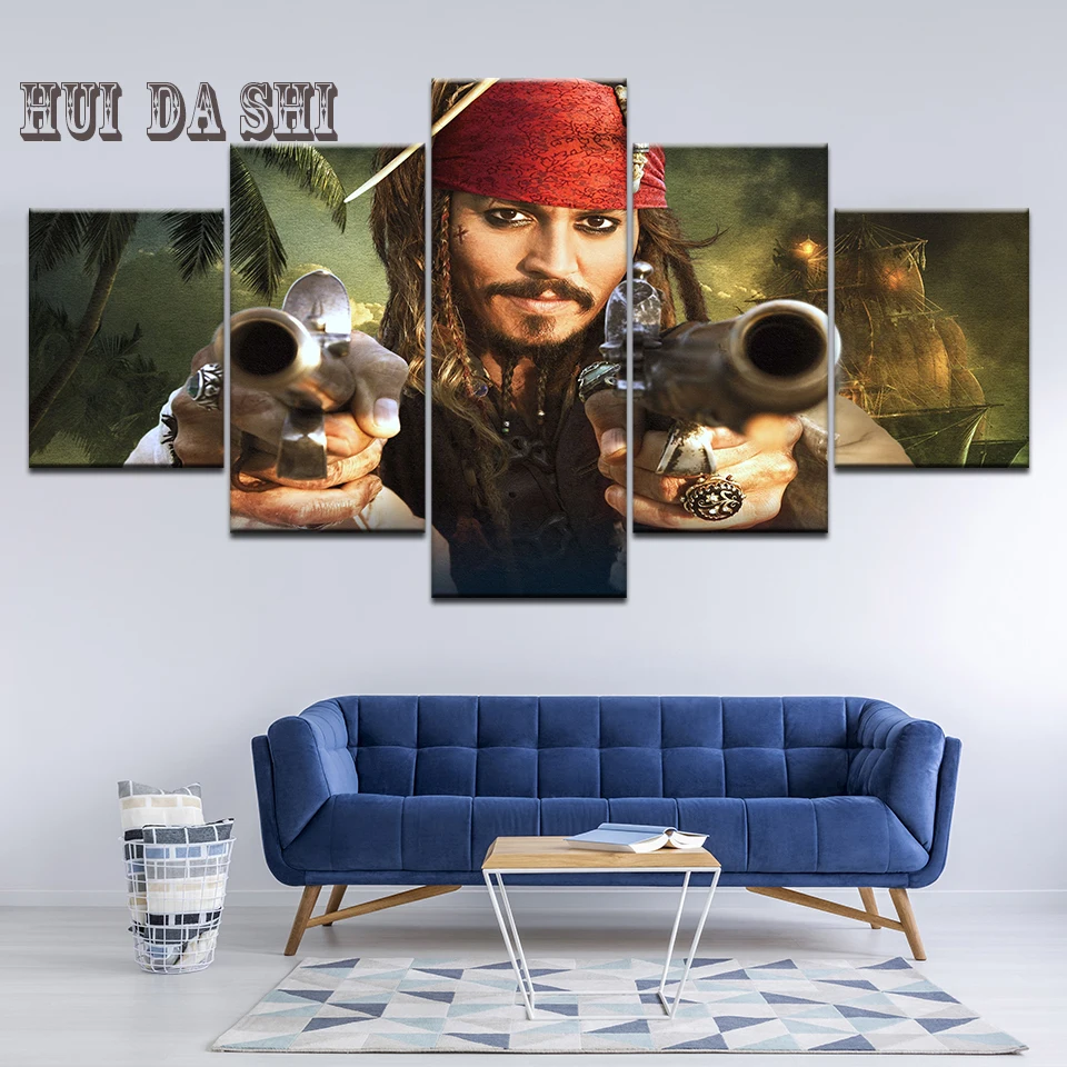 5 шт. Wall Art с изображением персонажа фильма Пираты Карибского моря плакат кадром
