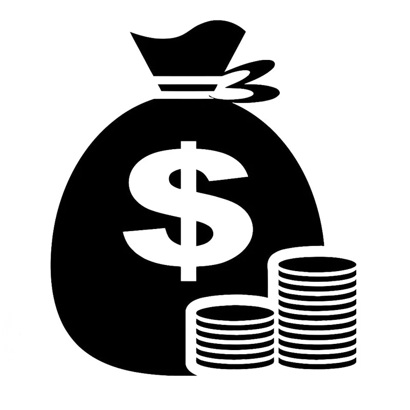 Сумка для денег 13 см * 15 см, доллар, модная индивидуальная креативная Классическая мотоцикл, наклейки на окно автомобиля, ноутбука, Стайлинг автомобиля