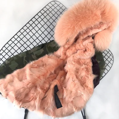 OFTBUY длинная парка зимняя куртка женская шуба натуральный мех енота натуральный Лисий мех большой меховой воротник теплая плотная верхняя одежда парки - Цвет: long