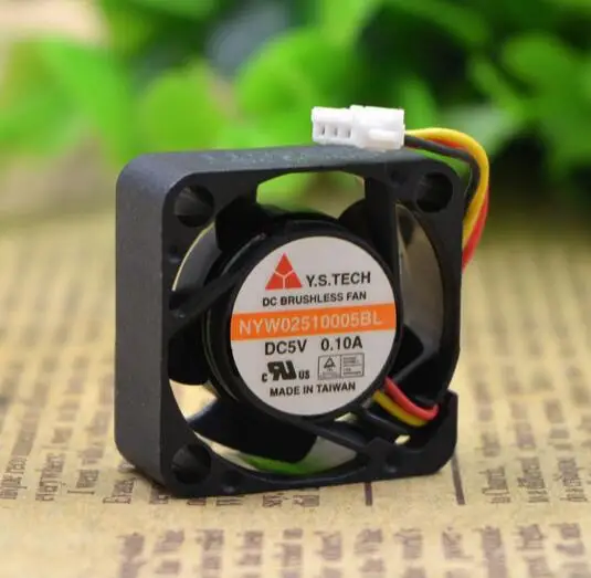 Трехпроводный микро вентилятор охлаждения NYW02510005BL 25*25*10 5 В 2 а см|micro cooling fans|cooling
