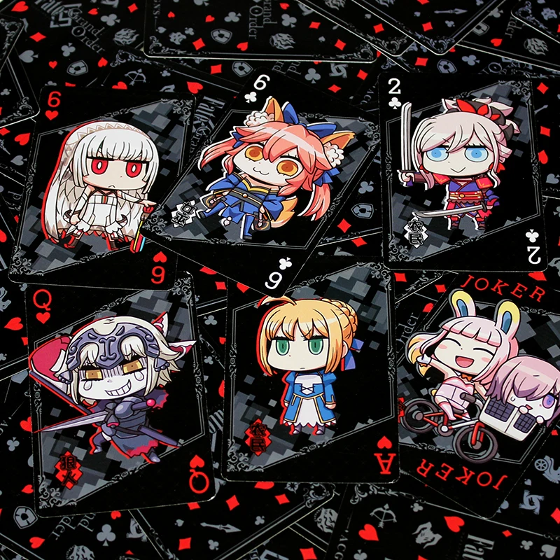Японский аниме FGO Fate/ночь Fate/большой заказ Черный покер Saber Jeanne d'Arc карточки на костюм косплей игры подарки