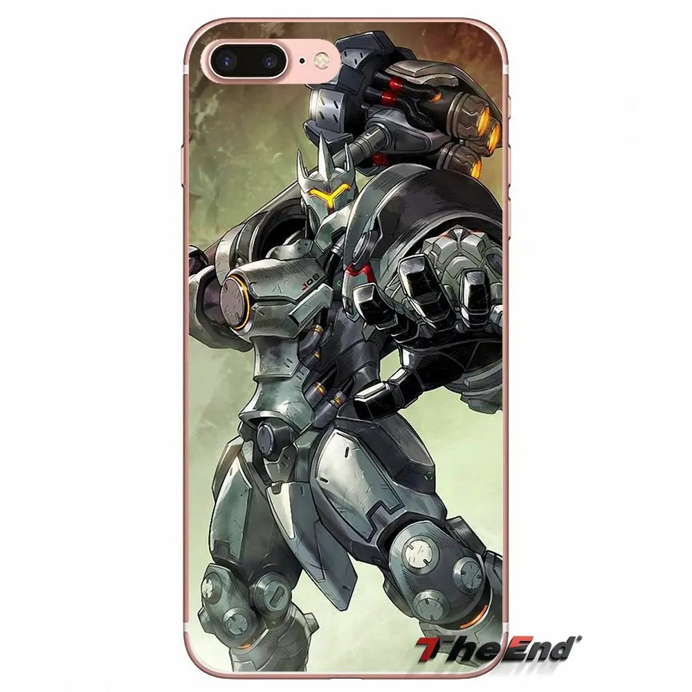 Силиконовый чехол для Samsung Galaxy S3 S4 S5 MINI S6 S7 edge S8 Plus Note 2 3 4 5 Grand Core Prime OVERWATCH Reinhardt с