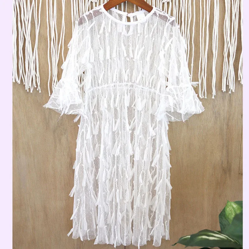 Сетчатое Прозрачное платье для вечеринки Детская подростковая одежда длинное