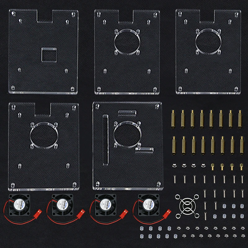 Raspberry Pi 4B акриловый чехол с многослойным покрытием в форме раковины Процессор