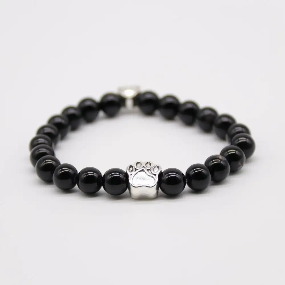 BLINGPAW Новый кошачья и собачья лапка бисер из полудрагоценного камня животного