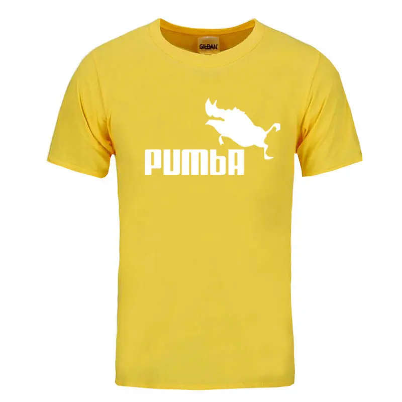 Новинка 2017 Забавные футболки милые homme Pumba для мужчин и женщин 100% хлопок крутая