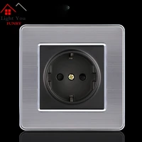 16a european wall socket outlet 86 type germany standard wall charger adapter stainless steel kitchen plug sockets