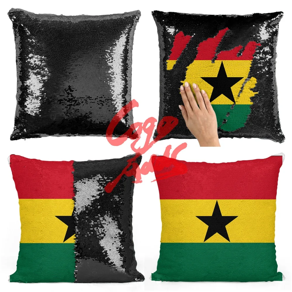 Гана Декоративные диванные подушки Реверсивный Русалка блесток Подушка Чехол