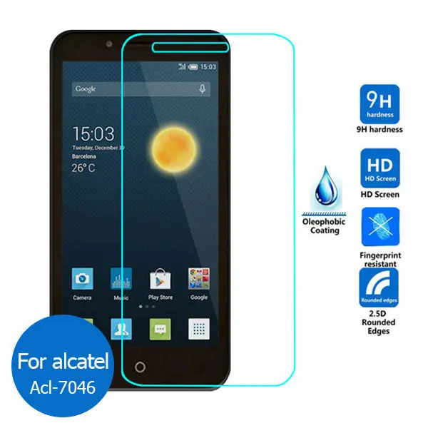 2.5D Закаленное стекло для Alcatel One Touch Conquest LTE 7046 защитная пленка Взрывозащищенная