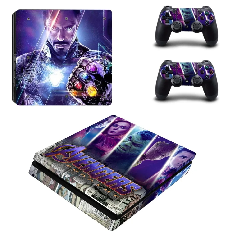 Виниловая наклейка для консоли Playstation 4 и 2 контроллеров PS4 Slim Skin | Электроника