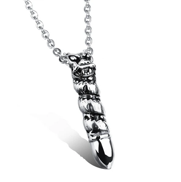 Новинка 2015 длинное ожерелье в стиле панк для мужчин колье из нержавеющей стали с