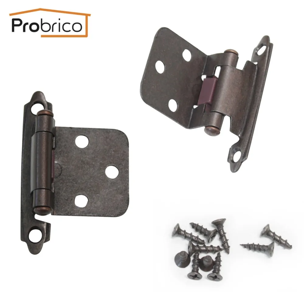 probrico 10 pair self close cabinet door hinge kitchen cupboard flush hinge antique furniture hardware free global shipping