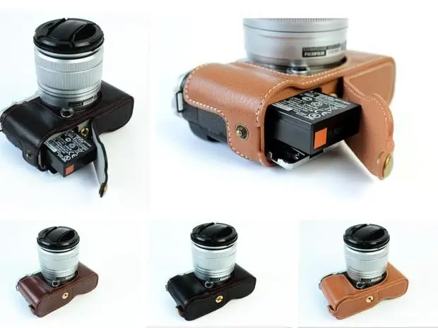 Сумка для камеры чехол FujiFilm Fuji X M1 A1 XM1 XA1 XA2 наполовину корпус из искусственной
