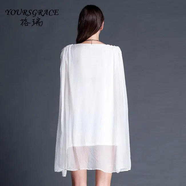 Платье прямой шифон с круглым вырезом Mini без рукавов в весна продукт тары выше