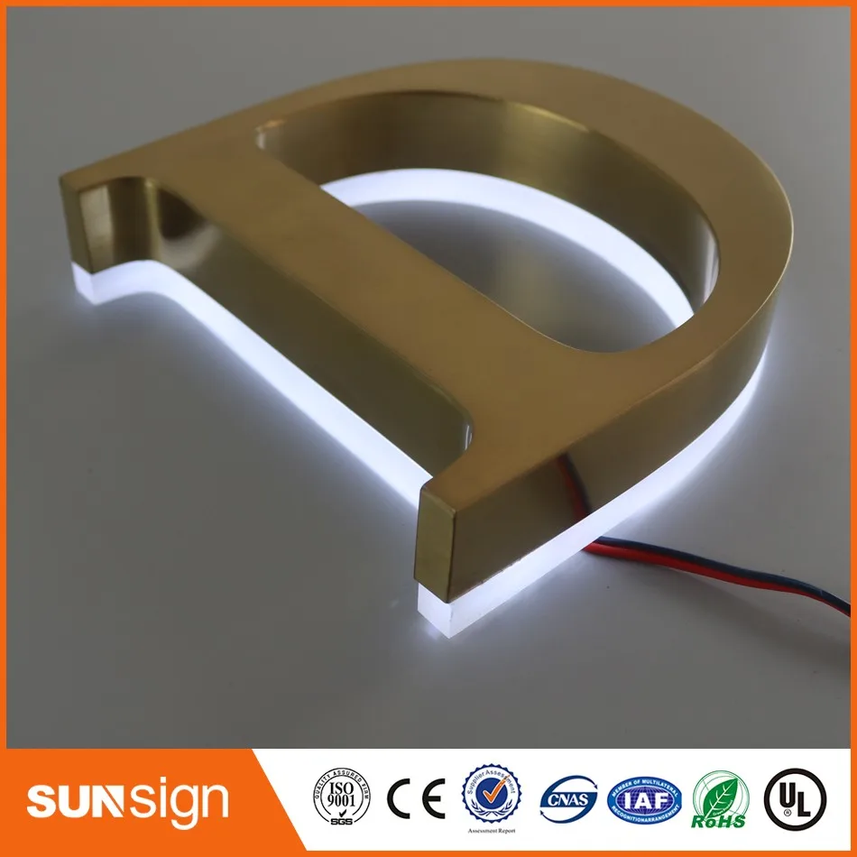 Наружный светодиодный с подсветкой 3D буквы металлической надпись|letter sign|led letters