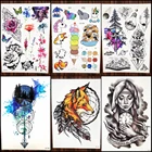 FANRUI акварельные стрелы временные тату черные часы Нун женский боди-арт наклейки для татуировки мужские модные геометрические поддельные тату