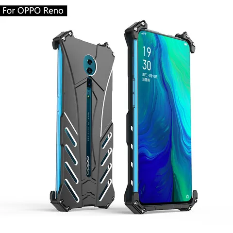 For OPPO Reno Прочный противоударный металлический алюминиевый чехол R-JUST Бэтмена для Oppo Reno 10X Zoom Heavy DutyArmor чехол для OPPO Reno2 - Цвет: For OPPO Reno