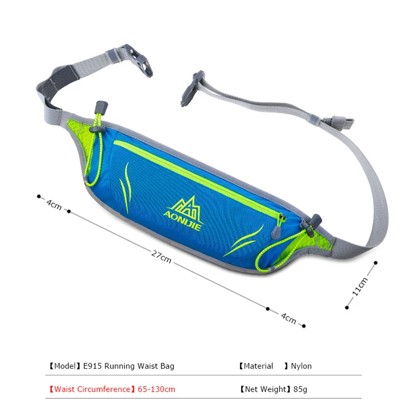 AONIJIE Jogging Waist Bag Fanny Hydration Pack Travel Pocket Key Wallet Pouch Phone Holder Chest Marathon Running Belt Outdoor