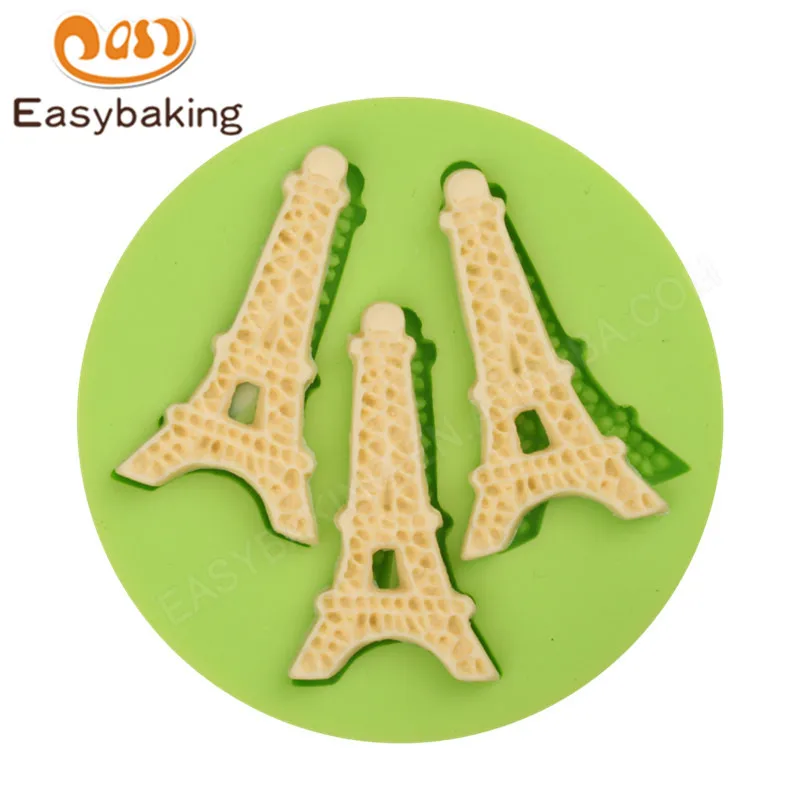 3 формы Эйфелевой башни силиконовые для помадки инструменты украшения тортов