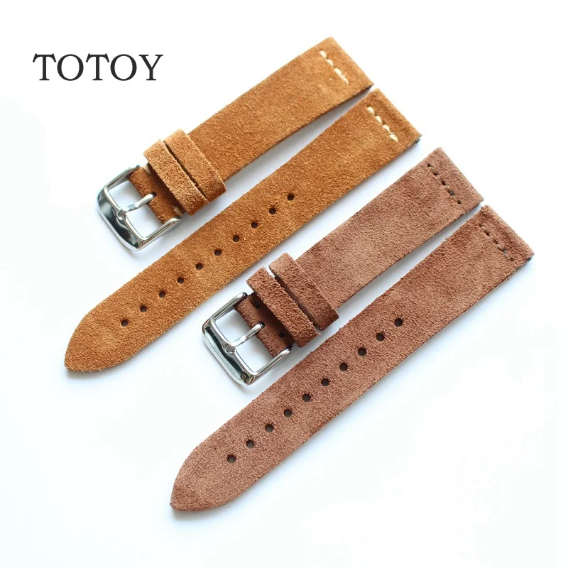 TTOY мягкий модный кожаный ремешок 18mm19mm20mm21mm22mm классический ретро мужской и