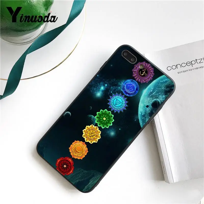 Yinuoda Мандала чакра настаиваем Йога Новинка Fundas чехол для телефона iPhone 8 7 6 6S Plus 5 5S SE
