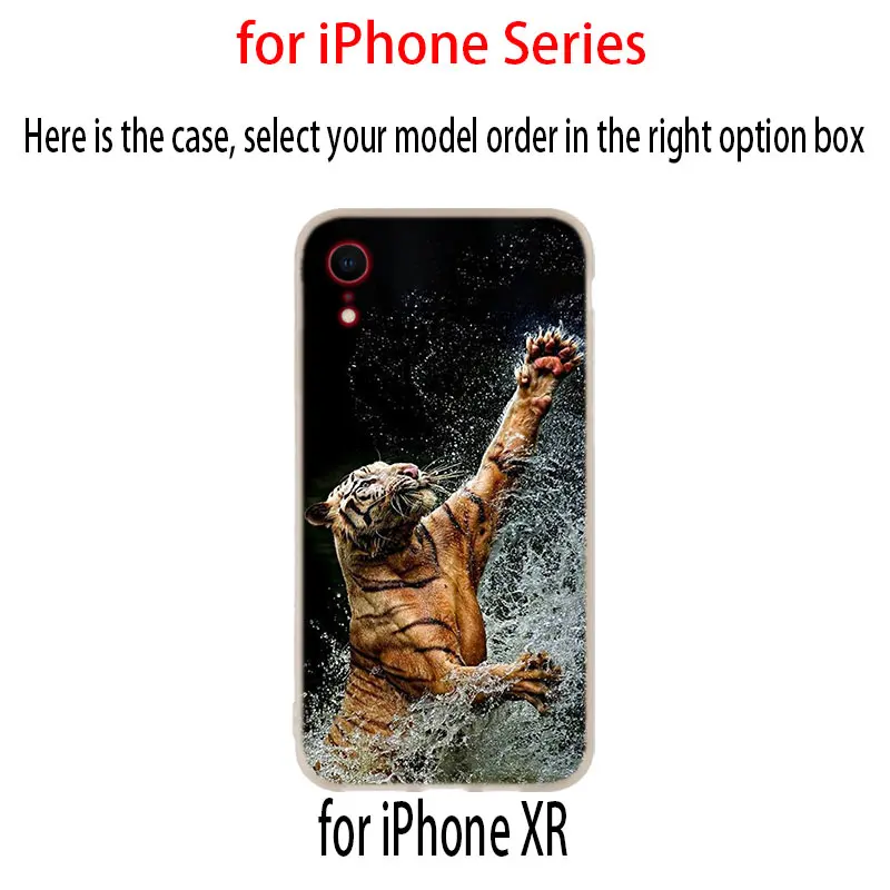 Мягкий силиконовый чехол с белым тигром для iPhone 11 12 Pro X XS Max XR iphone 8 7 6 Plus 5 цветов 2020 |